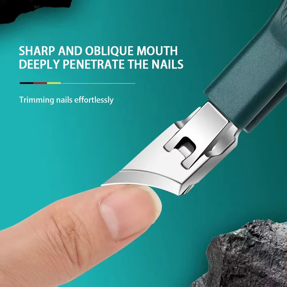 Anti-Splash Slanted Nail Clipper For Thick Hard Toenails Dedicated Nail Clippers Portable Fingernail Trimmer Set