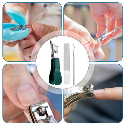 Anti-Splash Slanted Nail Clipper For Thick Hard Toenails Dedicated Nail Clippers Portable Fingernail Trimmer Set