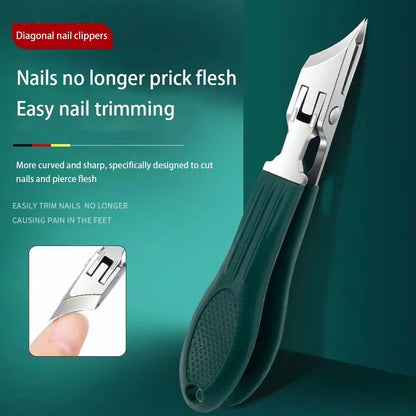 Anti-Splash Slanted Nail Clipper For Thick Hard Toenails Dedicated Nail Clippers Portable Fingernail Trimmer Set