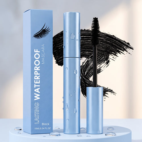Waterproof Matte Mascara Lengthens 4D Curling Mascara Long Lasting Eyelashes Black Fiber Mascara